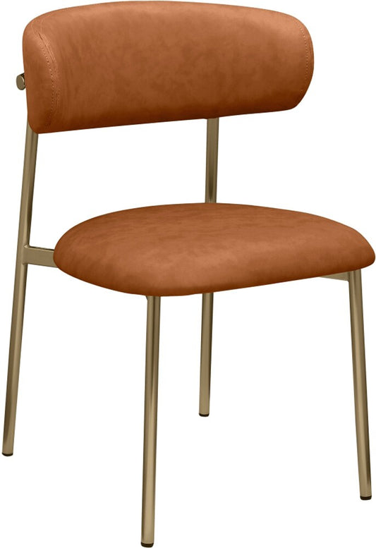 Meridian Furniture - Lupita Cognac Vegan Leather Dining Chair (Set of 2) - 759Cognac-C veiw 1