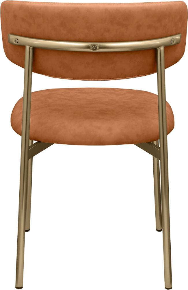 Meridian Furniture - Lupita Cognac Vegan Leather Dining Chair (Set of 2) - 759Cognac-C veiw 4