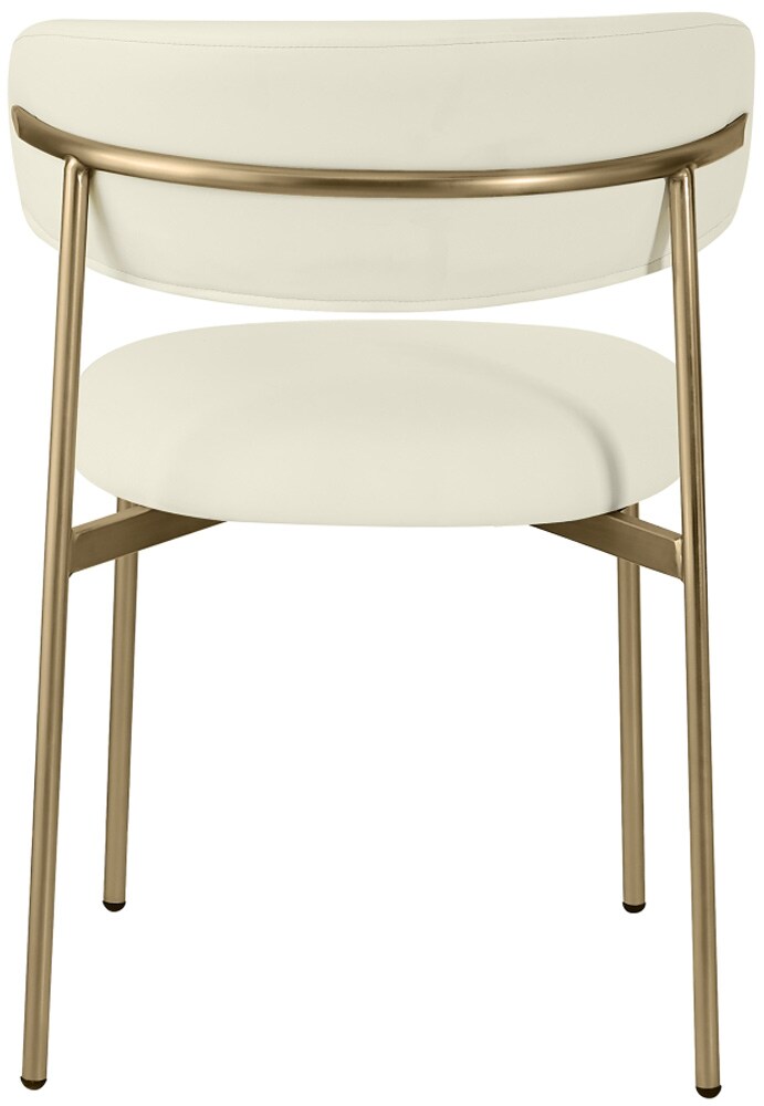 Meridian Furniture - Lupita Cream Vegan Leather Dining Chair (Set of 2) - 759Cream-C veiw 4