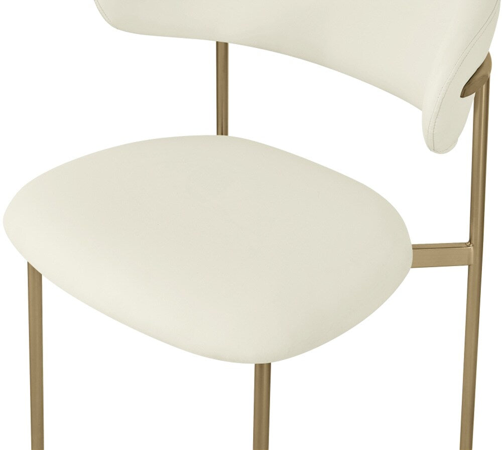 Meridian Furniture - Lupita Cream Vegan Leather Dining Chair (Set of 2) - 759Cream-C veiw 5