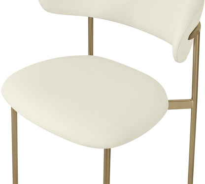 Meridian Furniture - Lupita Cream Vegan Leather Dining Chair (Set of 2) - 759Cream-C veiw 5