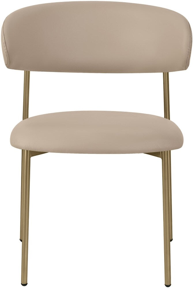 Meridian Furniture - Lupita Taupe Vegan Leather Dining Chair (Set of 2) - 759Taupe-C veiw 3