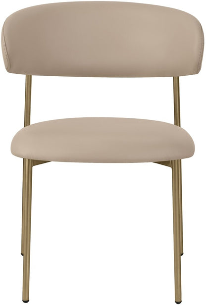 Meridian Furniture - Lupita Taupe Vegan Leather Dining Chair (Set of 2) - 759Taupe-C veiw 3