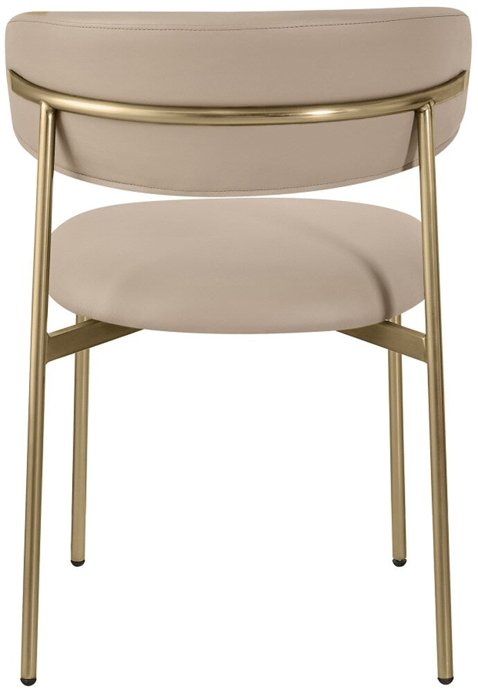 Meridian Furniture - Lupita Taupe Vegan Leather Dining Chair (Set of 2) - 759Taupe-C veiw 4
