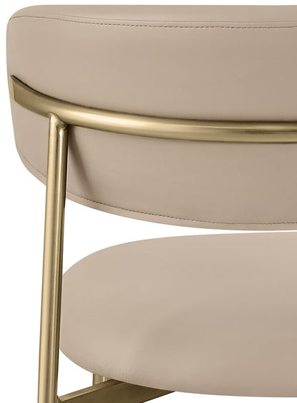 Meridian Furniture - Lupita Taupe Vegan Leather Dining Chair (Set of 2) - 759Taupe-C veiw 5