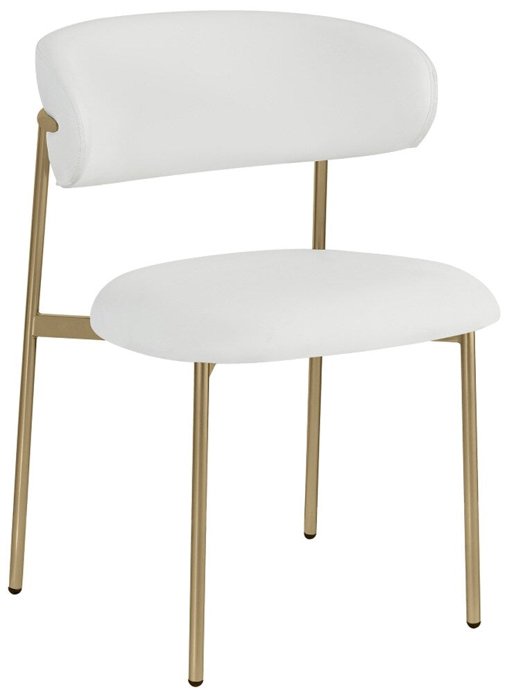 Meridian Furniture - Lupita White Vegan Leather Dining Chair (Set of 2) - 759White-C veiw 1