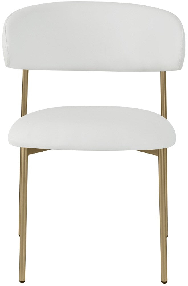 Meridian Furniture - Lupita White Vegan Leather Dining Chair (Set of 2) - 759White-C veiw 3