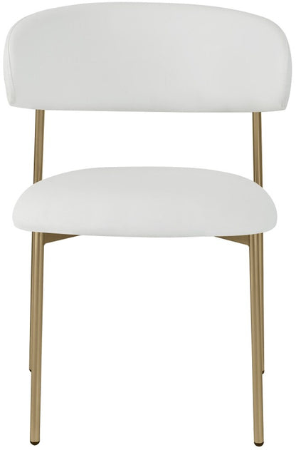 Meridian Furniture - Lupita White Vegan Leather Dining Chair (Set of 2) - 759White-C veiw 3