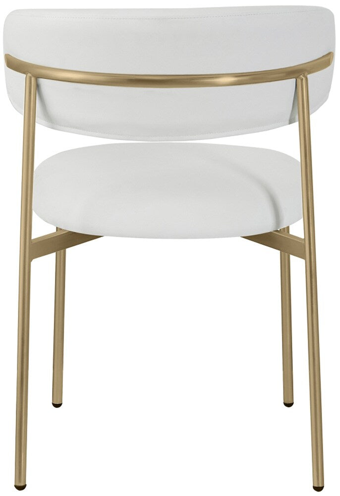 Meridian Furniture - Lupita White Vegan Leather Dining Chair (Set of 2) - 759White-C veiw 4