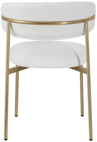 Meridian Furniture - Lupita White Vegan Leather Dining Chair (Set of 2) - 759White-C veiw 4