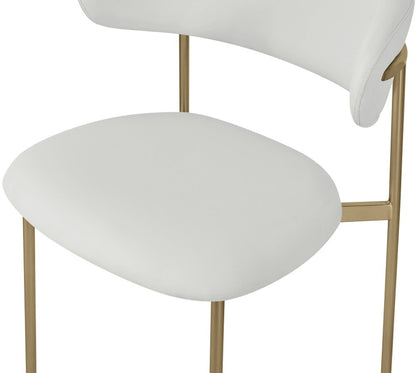 Meridian Furniture - Lupita White Vegan Leather Dining Chair (Set of 2) - 759White-C veiw 5