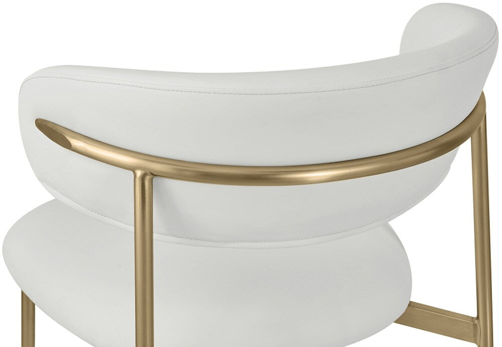 Meridian Furniture - Lupita White Vegan Leather Dining Chair (Set of 2) - 759White-C veiw 6