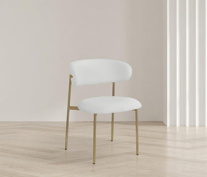 Meridian Furniture - Lupita White Vegan Leather Dining Chair (Set of 2) - 759White-C veiw 7