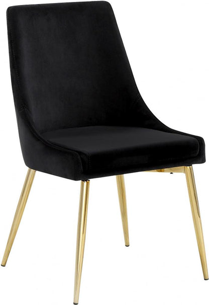 Meridian Furniture - Karina Black Velvet Dining Chair (Set of 2) - 783Black-C veiw 1