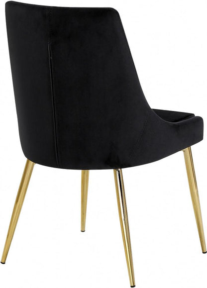 Meridian Furniture - Karina Black Velvet Dining Chair (Set of 2) - 783Black-C veiw 3