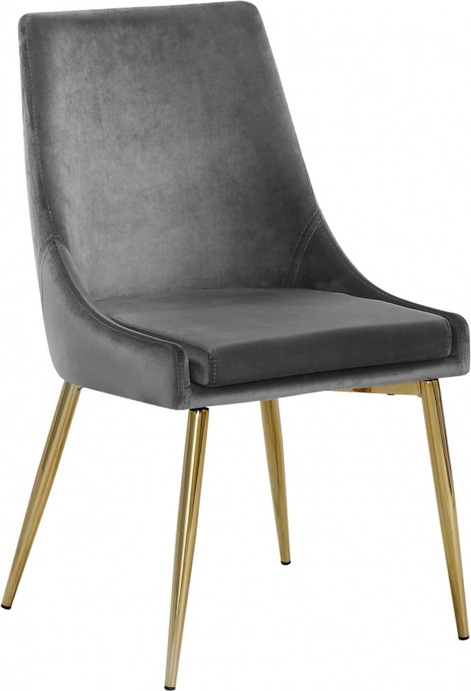 Meridian Furniture - Karina Grey Velvet Dining Chair (Set of 2) - 783Grey-C veiw 1