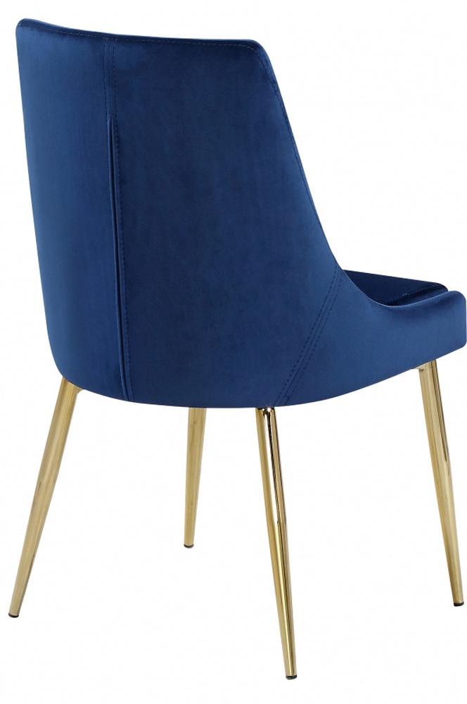 Meridian Furniture - Karina Navy Velvet Dining Chair (Set of 2) - 783Navy-C veiw 3