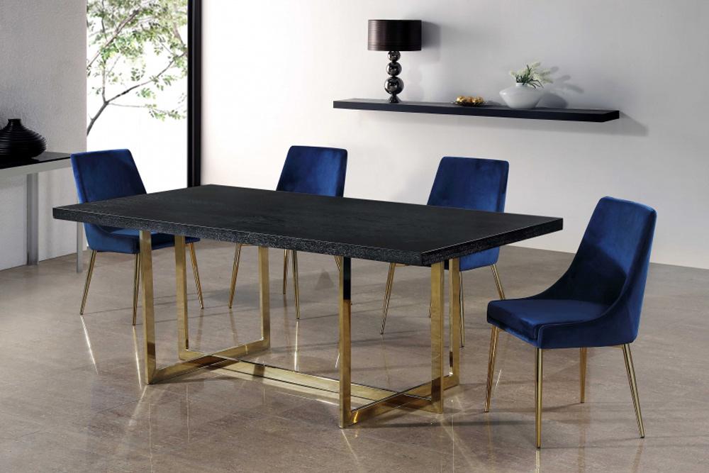 Meridian Furniture - Karina Navy Velvet Dining Chair (Set of 2) - 783Navy-C veiw 5