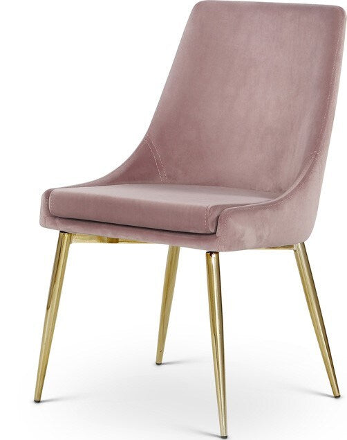 Meridian Furniture - Karina Pink Velvet Dining Chair (Set of 2) - 783Pink-C veiw 1
