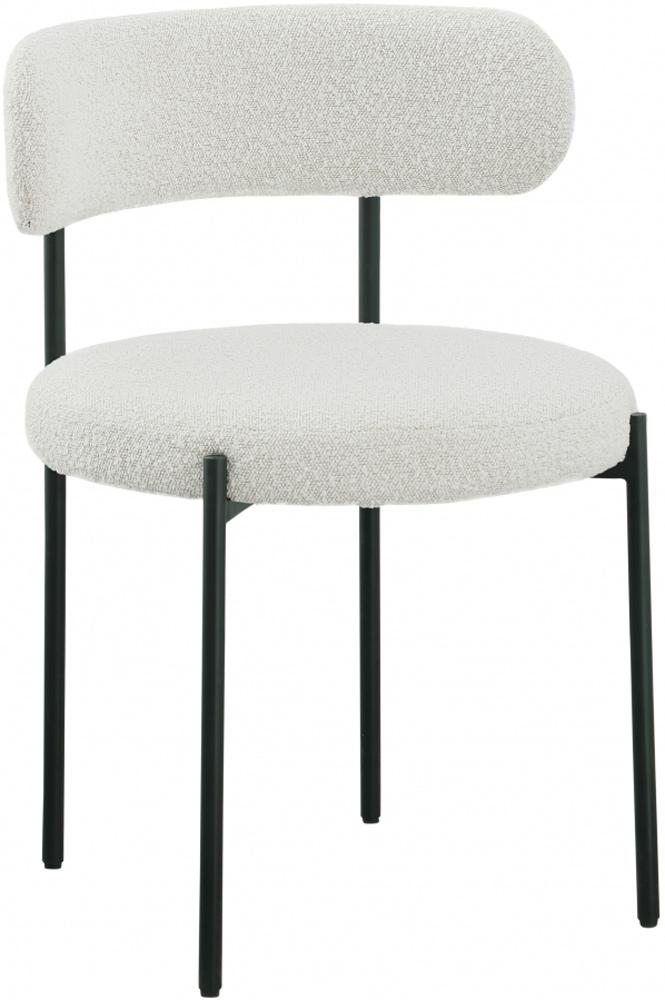 Meridian Furniture - Beacon Cream Boucle Fabric Dining Chair (Set of 2) - 880Cream-C veiw 1