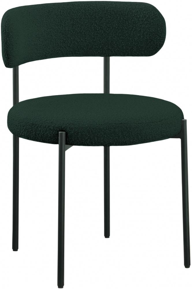 Meridian Furniture - Beacon Green Boucle Fabric Dining Chair (Set of 2) - 880Green-C veiw 1