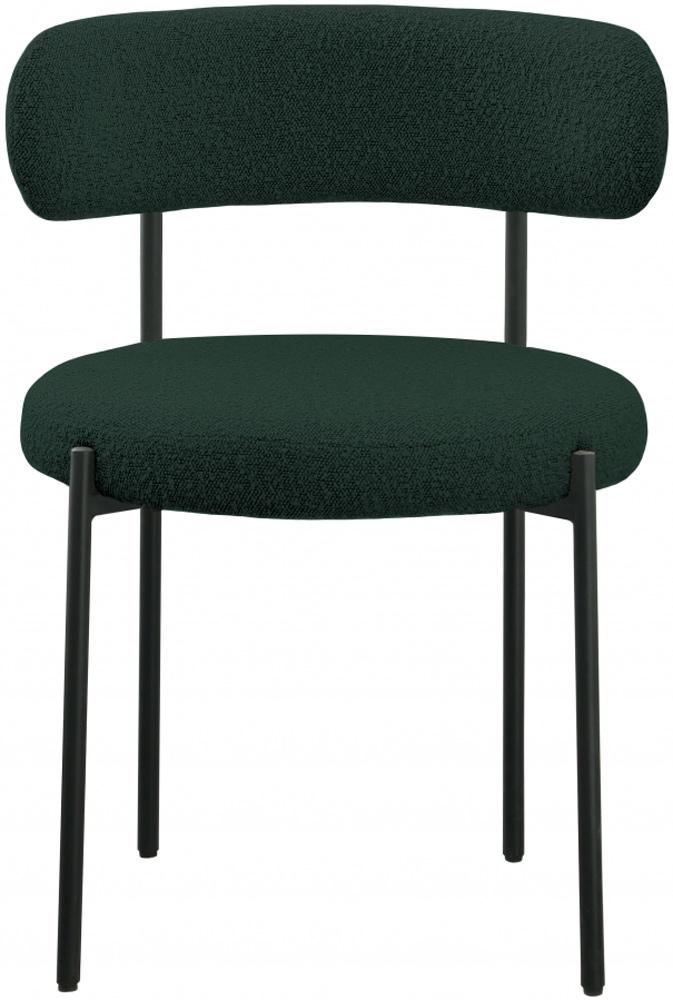 Meridian Furniture - Beacon Green Boucle Fabric Dining Chair (Set of 2) - 880Green-C veiw 4