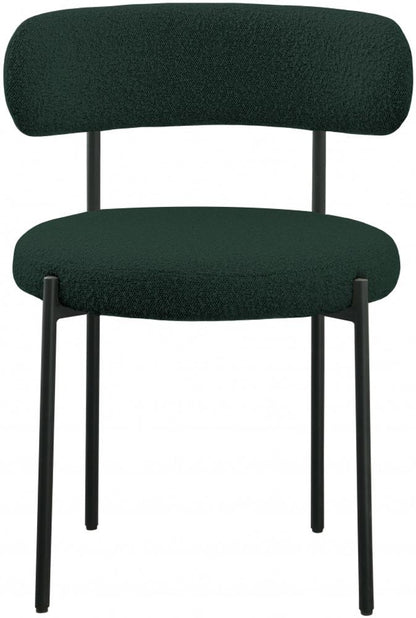 Meridian Furniture - Beacon Green Boucle Fabric Dining Chair (Set of 2) - 880Green-C veiw 4