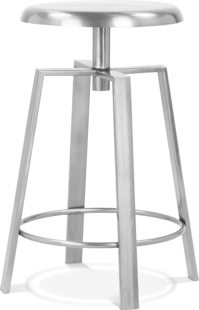 Meridian Furniture - Lang Silver Iron Counter/Bar Stool - 936Silver veiw 1