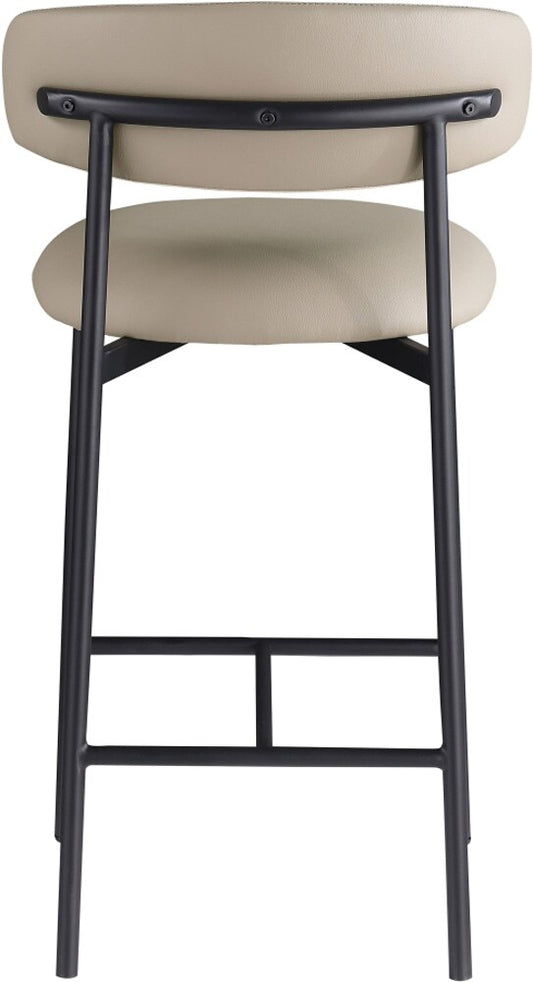 Meridian Furniture - Lupita Taupe Vegan Leather Counter Stool (Set of 2) - 996Taupe-C veiw 2