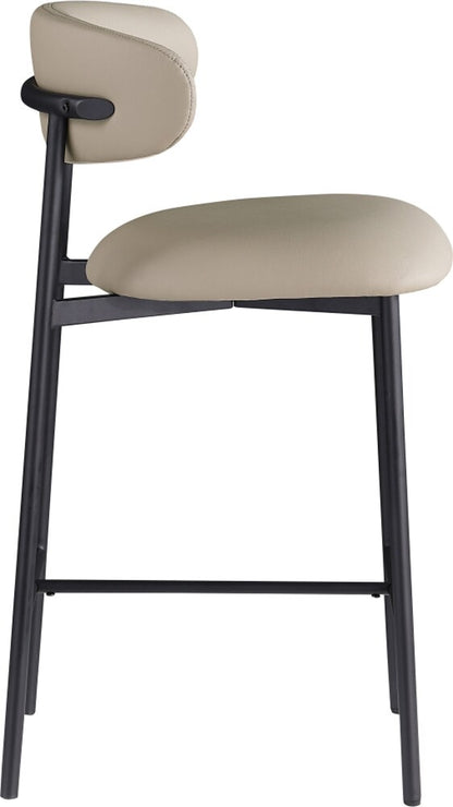 Meridian Furniture - Lupita Taupe Vegan Leather Counter Stool (Set of 2) - 996Taupe-C veiw 3