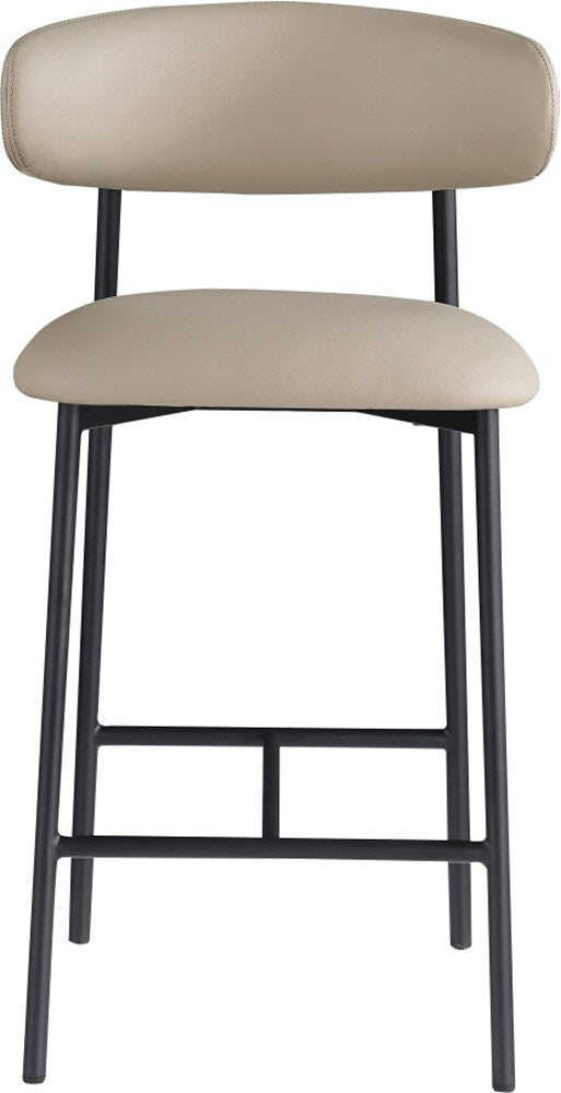 Meridian Furniture - Lupita Taupe Vegan Leather Counter Stool (Set of 2) - 996Taupe-C veiw 4