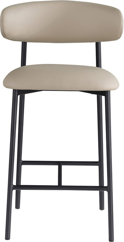 Meridian Furniture - Lupita Taupe Vegan Leather Counter Stool (Set of 2) - 996Taupe-C veiw 4