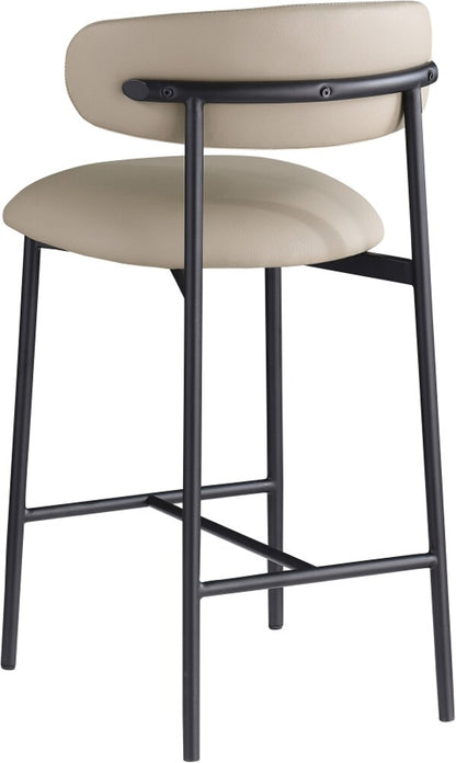 Meridian Furniture - Lupita Taupe Vegan Leather Counter Stool (Set of 2) - 996Taupe-C veiw 5