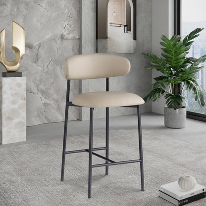 Meridian Furniture - Lupita Taupe Vegan Leather Counter Stool (Set of 2) - 996Taupe-C veiw 6