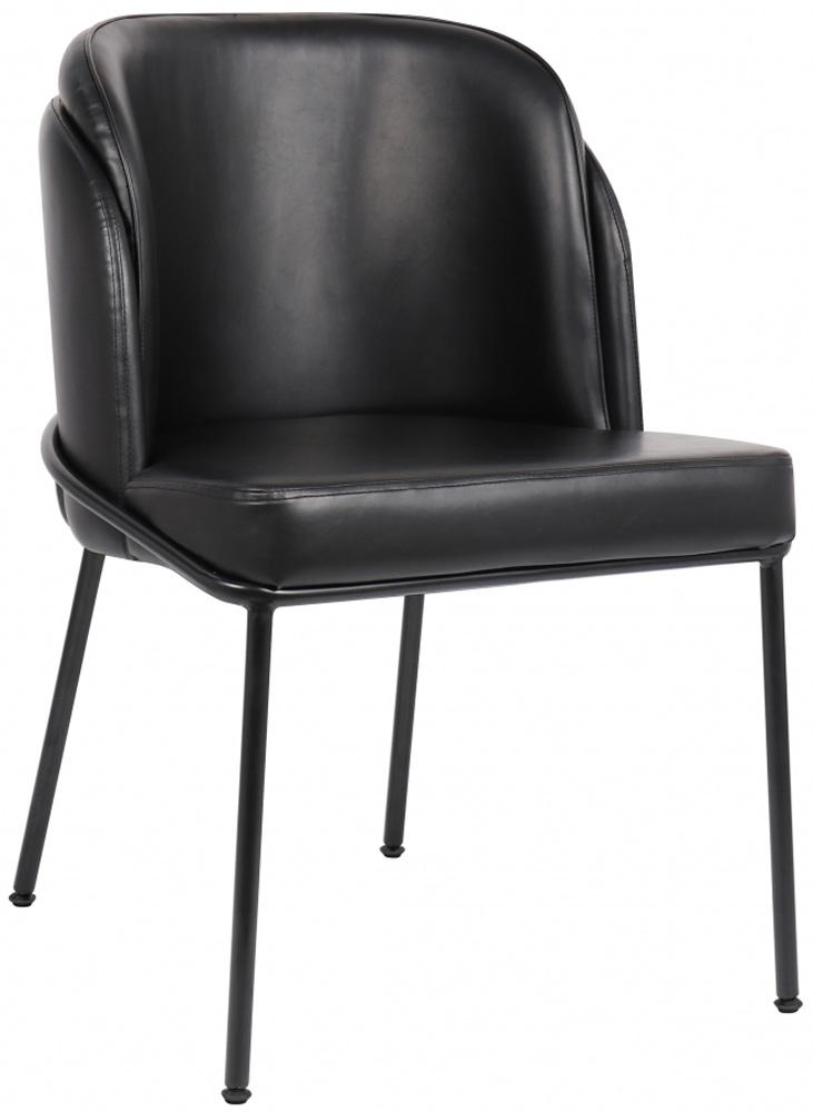 Meridian Furniture - Jagger Black Vegan Leather Dining Chair (Set of 2) - 883Black-C veiw 1