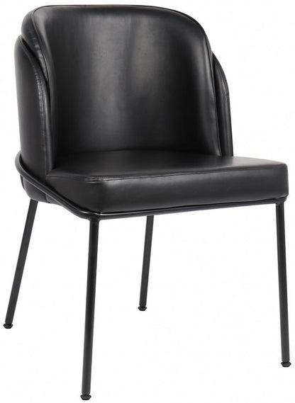 Meridian Furniture - Jagger Black Vegan Leather Dining Chair (Set of 2) - 883Black-C veiw 1