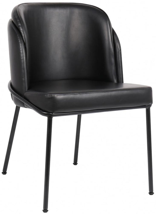Meridian Furniture - Jagger Black Vegan Leather Dining Chair (Set of 2) - 883Black-C veiw 1