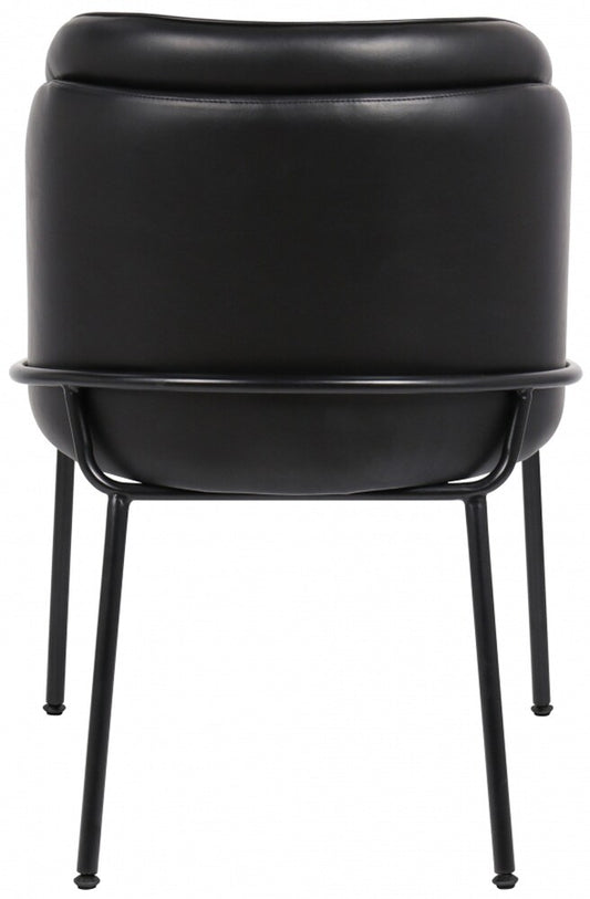 Meridian Furniture - Jagger Black Vegan Leather Dining Chair (Set of 2) - 883Black-C veiw 2