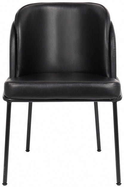 Meridian Furniture - Jagger Black Vegan Leather Dining Chair (Set of 2) - 883Black-C veiw 3