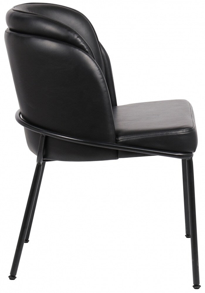 Meridian Furniture - Jagger Black Vegan Leather Dining Chair (Set of 2) - 883Black-C veiw 4