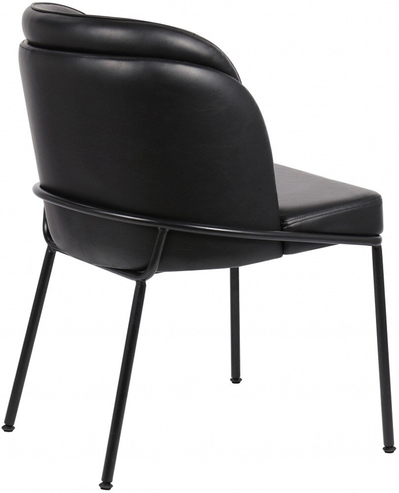 Meridian Furniture - Jagger Black Vegan Leather Dining Chair (Set of 2) - 883Black-C veiw 5
