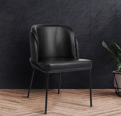 Meridian Furniture - Jagger Black Vegan Leather Dining Chair (Set of 2) - 883Black-C veiw 6