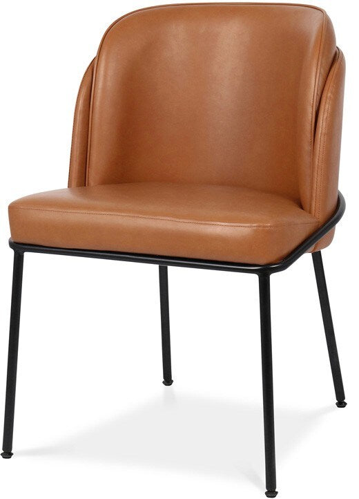 Meridian Furniture - Jagger Cognac Vegan Leather Dining Chair (Set of 2) - 883Cognac-C veiw 1