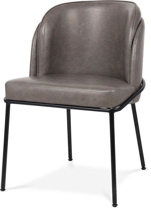 Meridian Furniture - Jagger Grey Vegan Leather Dining Chair (Set of 2) - 883Grey-C veiw 1