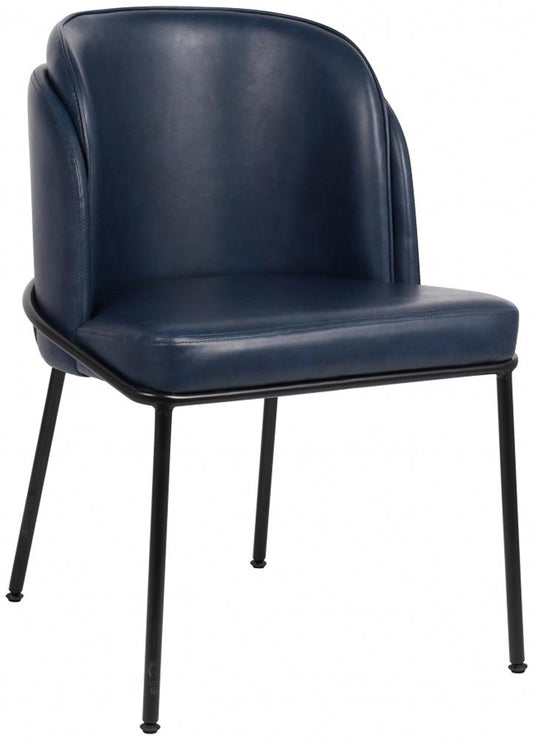 Meridian Furniture - Jagger Navy Vegan Leather Dining Chair (Set of 2) - 883Navy-C veiw 1