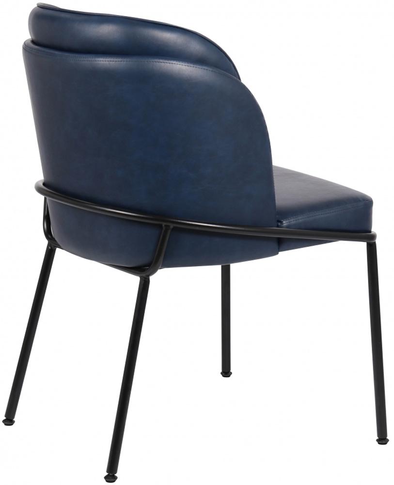 Meridian Furniture - Jagger Navy Vegan Leather Dining Chair (Set of 2) - 883Navy-C veiw 5