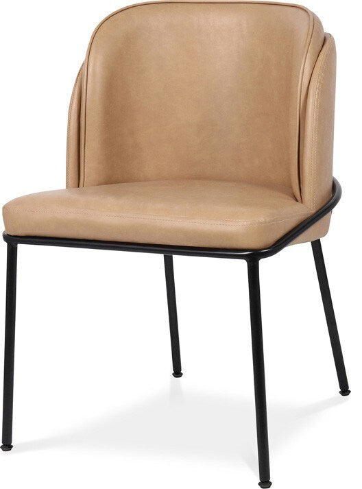 Meridian Furniture - Jagger Tan Vegan Leather Dining Chair (Set of 2) - 883Tan-C veiw 1