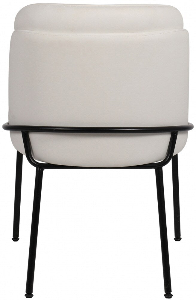 Meridian Furniture - Jagger White Vegan Leather Dining Chair (Set of 2) - 883White-C veiw 2