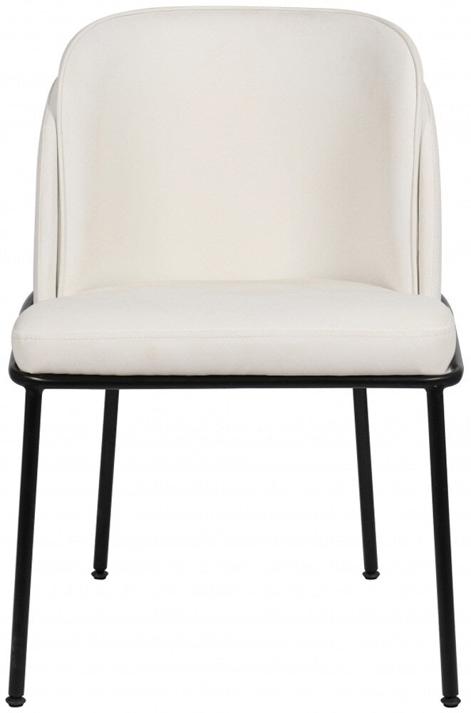 Meridian Furniture - Jagger White Vegan Leather Dining Chair (Set of 2) - 883White-C veiw 3