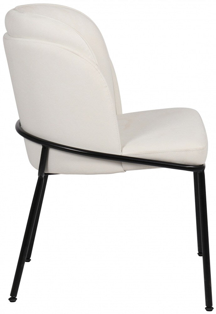 Meridian Furniture - Jagger White Vegan Leather Dining Chair (Set of 2) - 883White-C veiw 4